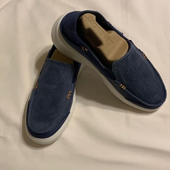 OrthoComfort size 10 slip on canvas loafer walk-in flat shoes - Picture 1 of 12